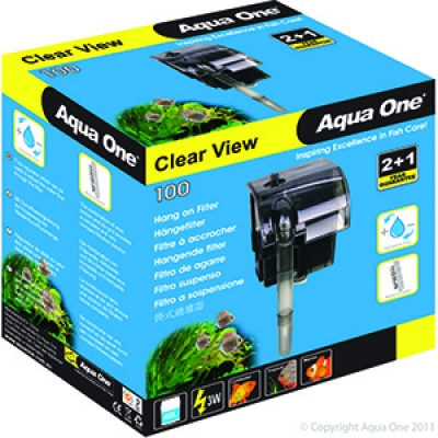 Aqua One Clear View 100 Hang On Filter 180L/Hr
