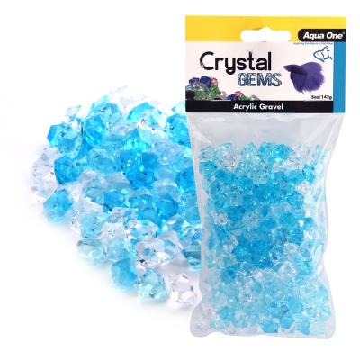 Aqua One Crystal Gems Acrylic Betta Gravel Blue Ice 145g