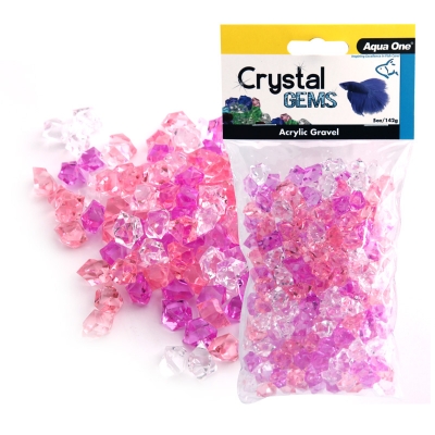 Aqua One Crystal Gems Acrylic Betta Gravel Purple Passion 145g