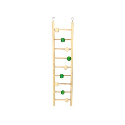 Avian Care Bird Ladder Wood with Beads 9 Step