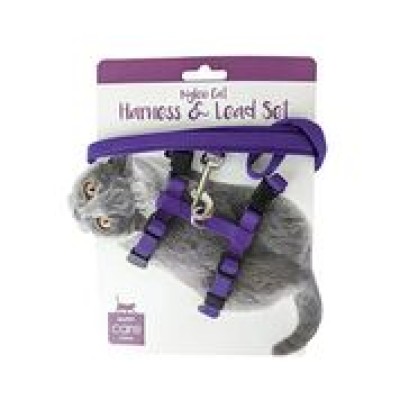Cattitude Cat Harness & Lead Purple