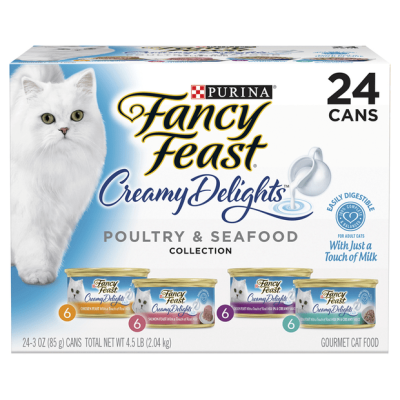Fancy Feast Wet Cat Food Creamy Delights Poultry Seafood Collection 85g 24pk