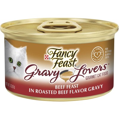 Fancy Feast Wet Cat Food Gravy Lovers Beef Feast 85g 24pk