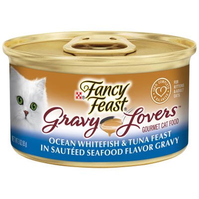Fancy Feast Wet Cat Food Gravy Lovers Ocean Whitefish Tuna 85g 24pk