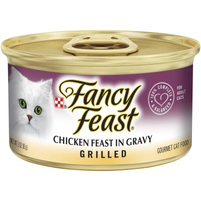 Fancy Feast Wet Cat Food Grilled Chicken in Gravy 85g 24pk
