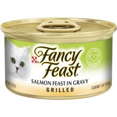Fancy Feast Wet Cat Food Grilled Salmon in Gravy 85g 24pk