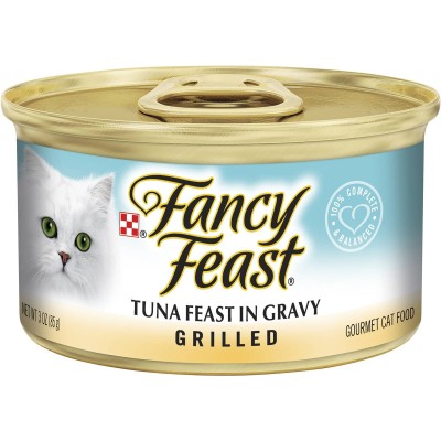 Fancy Feast Wet Cat Food Grilled Tuna Feast in Gravy 85g 24pk
