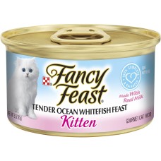 Fancy Feast Wet Cat Food Kitten Tender Ocean Whitefish Feast 85g 24pk