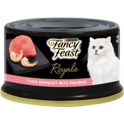Fancy Feast Wet Cat Food Royale Tuna with Prawns 85g 24pk