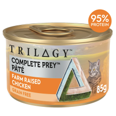 Trilogy Wet Cat Food Complete Prey Chicken Pate 85g 24pk