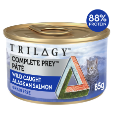 Trilogy Wet Cat Food Complete Prey Salmon Pate 85g 24pk