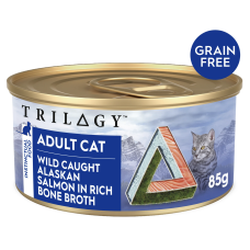 Trilogy Wet Cat Food Salmon in Bone Broth 85g 24pk