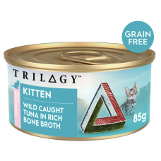 Trilogy Wet Kitten Food Tuna in Bone Broth 85g 24pk