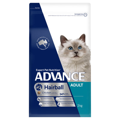Advance Dry Cat Food Hairball Chicken 2kg
