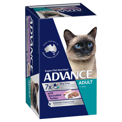 Advance Wet Cat Food Adult Succulent Turkey 85g 7pk