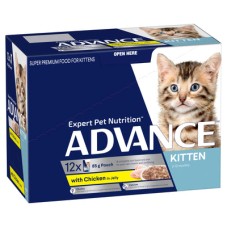 Advance Wet Cat Food Kitten Chicken in Jelly 85g 12pk