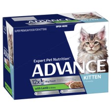 Advance Wet Cat Food Kitten Lamb with Gravy 85g 12pk