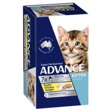Advance Wet Cat Food Kitten Tender Chicken Delight 85g 7pk