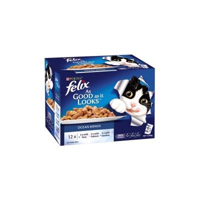Felix As Good As It Looks Wet Cat Food Ocean Menus 85g 12pk