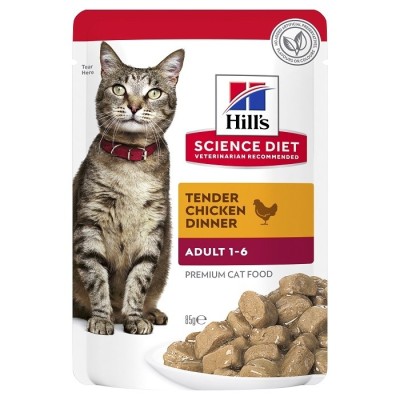 Hill's Science Diet Wet Cat Food Adult Chicken 85g 12pk