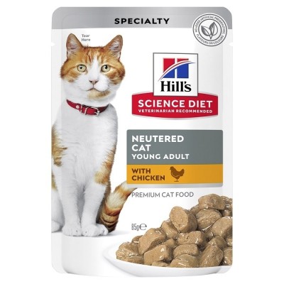 Hill's Science Diet Wet Cat Food Adult Neutered Chicken 85g 12pk