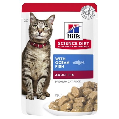 Hill's Science Diet Wet Cat Food Adult Ocean Fish 85g 12pk