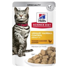 Hill's Science Diet Wet Cat Food Adult Urinary Hairball Chicken 85g 12pk