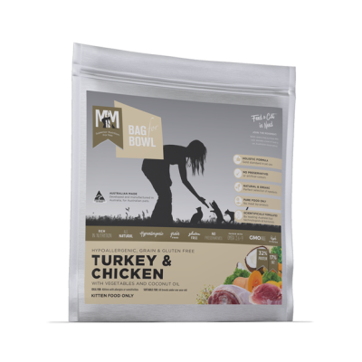 Meals For Meows Dry Kitten Food Grain Free Gluten Free Chicken Turkey 2.5kg