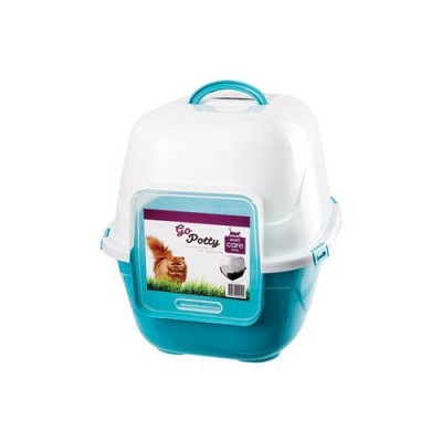 Go Potty Cat Litter Tray Hooded Small