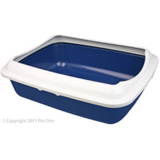 Pet One Cat Litter Tray Rectangle with Rim Large