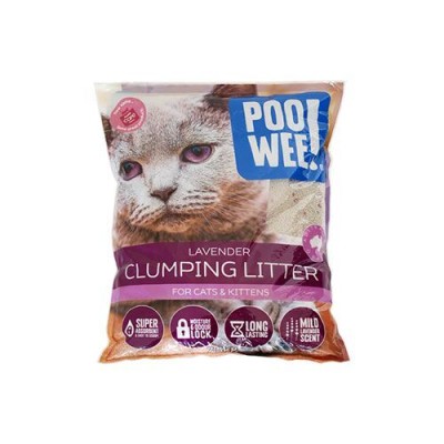 Poowee Clumping Lavender Cat Litter 15kg