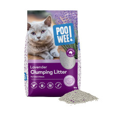 Poowee Clumping Lavender Cat Litter 15kg