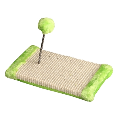 Pet One Scratching Base with Spring Ball Green Grey