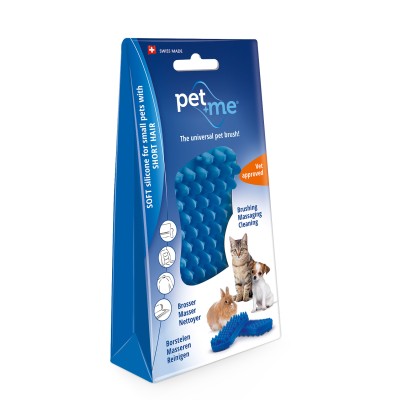 Petway Pet + Me Cat Brush Blue Soft Silicone