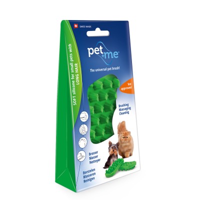 Petway Pet + Me Cat Brush Green Soft Silicone