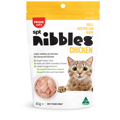 Prime 100 Pantry Cat Treats Chicken Nibbles 40g