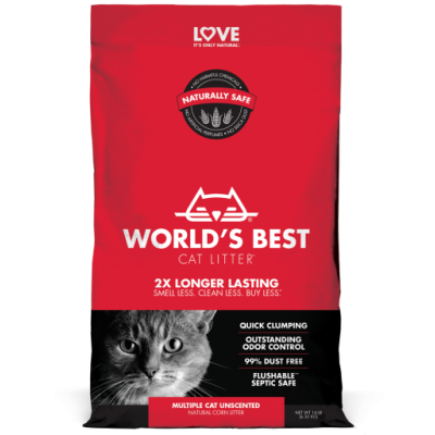World's Best Cat Litter Clumping Multi Cat Unscented Red 6.35kg