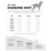 Huskimo Dog Jumper Diamond Cable Knit Grey 22cm