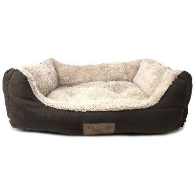It's Bed Time Plush Dog Dozer Bed Brown Small
