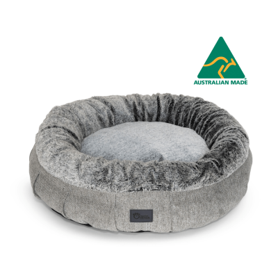 Superior Pet Goods Dog Bed Harley Harlow Grey Arctic Faux Fur Small