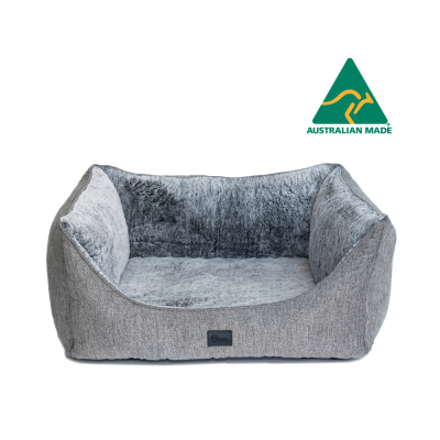Superior Pet Goods High Side Hideout Ortho Dog Bed Arctic Faux Fur Large