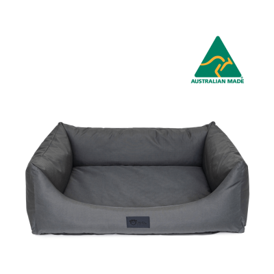 Superior Pet Goods High Side Hideout Ortho Dog Bed Ripstop Jungle Grey Large