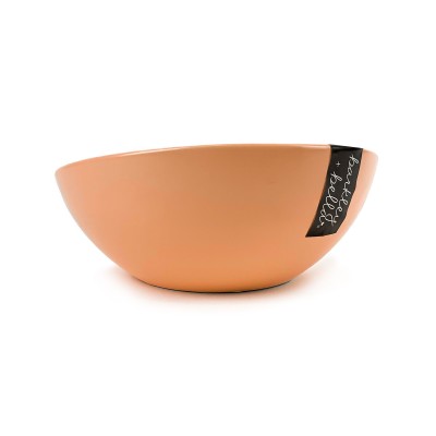 Barkley & Bella Dog Bowl Ceramic Ergonomic Peach 600ml