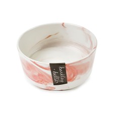 Barkley & Bella Dog Bowl Ceramic Zen Marble Pink Large