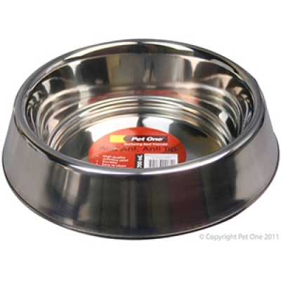 Pet One Stainless Steel Bowl Anti Ant Anti Tip 1.8L