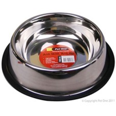 Pet One Stainless Steel Bowl Anti Skid Anti Tip 450ml