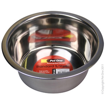 Pet One Stainless Steel Bowl Standard 1.75L