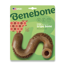 Benebone Durable Dog Chew Toy Tripe Bone Large