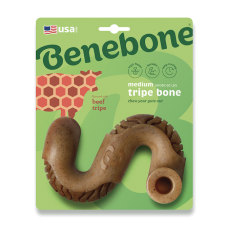 Benebone Durable Dog Chew Toy Tripe Bone Medium
