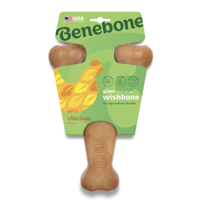Benebone Durable Dog Chew Toy Wishbone Chicken Giant